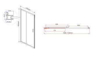 Душевая дверь Vincea Garda VDS-1G110CL 110 см