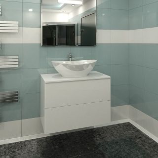 Тумба с раковиной Orange Otto Ot-75TuMDF+G56 белый