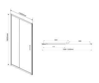 Душевая дверь Vincea Garda VDS-1G130CLB 130 см
