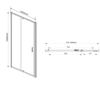 Душевая дверь Vincea Intra VDP-1I9010CH 90/100 см