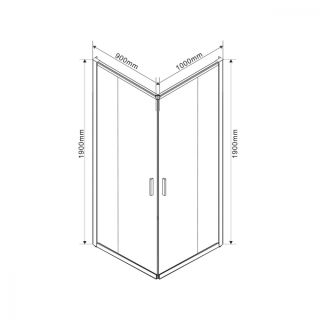Душевой уголок Vincea Garda VSS-1G9010CLB 100x90 см