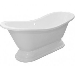 Ванна из литьевого мрамора Эстет Boston silk ФР-00014526 с литым подиумом 180x74см белый матовый