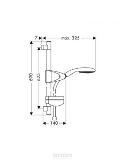 Душевой гарнитур Hansgrohe Raindance E 100 AIR 3jet 27883000 650 мм
