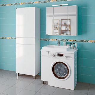 Раковина над стиральной машиной СанТа Юпитер 900120 80см левая белый