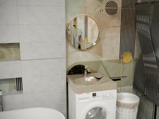 Раковина над стиральной машиной Stella Polar Миро 60см песочный SP-00000716