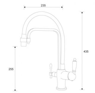 Смеситель для кухни ZORG Sanitary ZR 342-6 YF BLACK