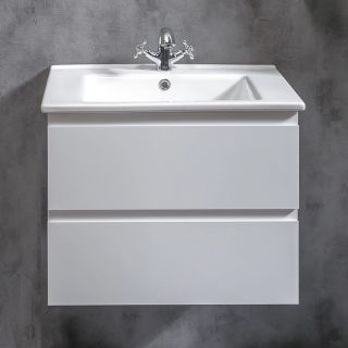 Тумба под раковину Armadi Art Capolda 65см белый + белая ручка 849-065-W