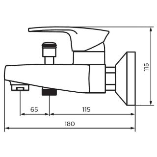 Смеситель для ванны/душа Dorff Alpha D9010000WH