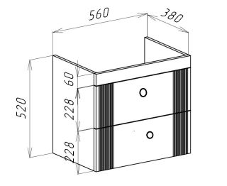 Тумба под раковину Bellezza Виана 60см белый 00000011741