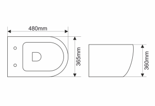 Подвесной унитаз Melana MLN-310302MG безободковый серый матовый