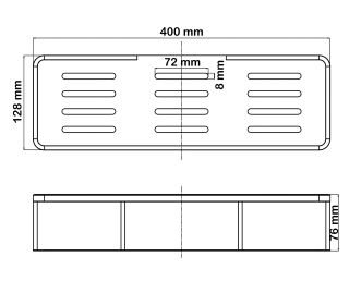 Полка для ванной комнаты Swedbe Attribut 9817B 40см чёрный