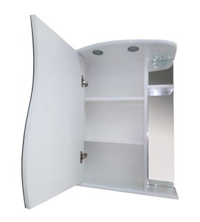 Зеркальный шкаф с подсветкой Misty Лиана 65см левый белый