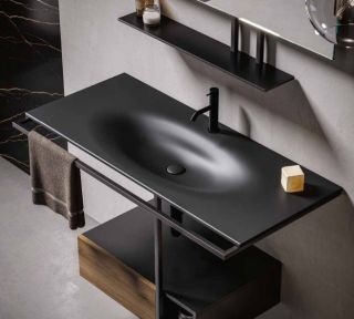 Раковина Kerasan Shape 547031*1 черная 102 см