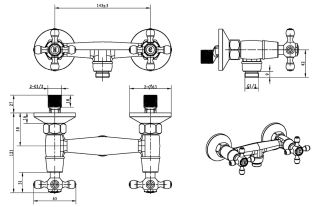 Смеситель для душа Boheme ROYAL, бронза