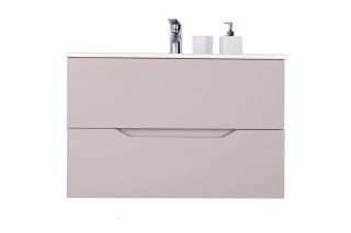 Orange Line Li-80TuL+Ra тумба с раковиной подвесная, латте матовый