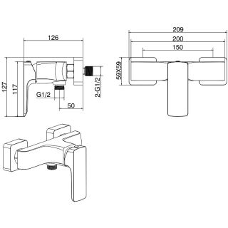 Смеситель для душа Allen Brau Infinity 5.21010-00 Хром