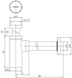 Сифон для раковины Allen Brau Priority 5.31025-BN Никель брашированный