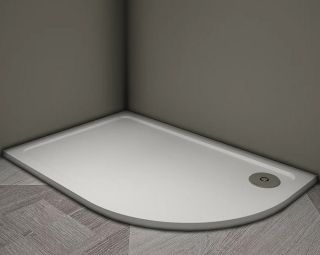 Душевой поддон из искусственного камня Veconi Tezeo 100x80 L TZ11L-10080A-01-19C3 Белый