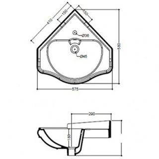 Раковина Kerasan Retro 103201*1 белая 57.5 см