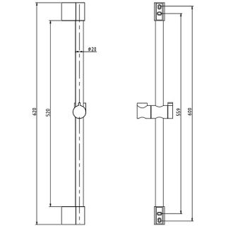 Душевая штанга Rav Slezak PD0015CMAT черный