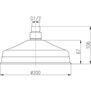 Верхний душ Rav Slezak KS0020CMAT черный