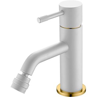 Смеситель для биде Boheme Uno 466-WG белый/золото