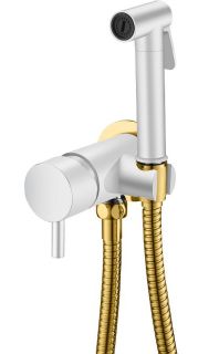 Гигиенический душ Boheme Uno 467-WG со смесителем белый/золото