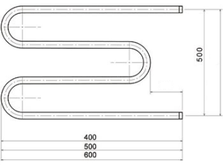 Водяной полотенцесушитель Тругор М3/4 с креплениями 50x50см хром М34/5050s