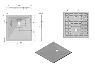 Душевой поддон Vincea VST-4SR8080W 80x 80 см