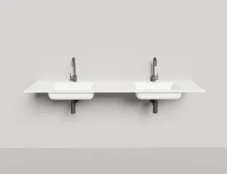 Подвесная раковина двойная Salini Onda S-Stone 1402202MRF 180см RAL полностью