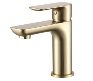 Смеситель для раковины Gappo G1048-3 золотой сатин