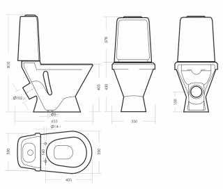Унитаз-компакт Sanita Самарский Стандарт белый