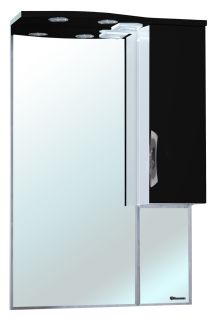 Зеркало-шкаф с подсветкой Bellezza Лагуна 65см правый чёрный 00000001101