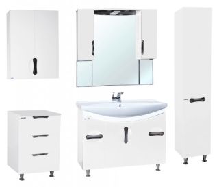 Пенал Bellezza Лагуна 35см правый белый 00000004441