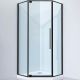 Душевой уголок Black&White Stellar Wind 8151000 100x100 см профиль чёрный матовый стекло прозрачное