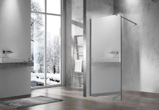 Душевая перегородка Vincea Walk-In 90 VSW-1H900MRGM профиль Вороненая сталь стекло зеркальное