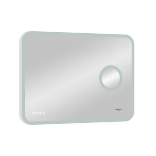 Зеркало Reflexion Point RF4513PT с LED подсветкой сенсором увеличительным зеркалом и часами 80х70