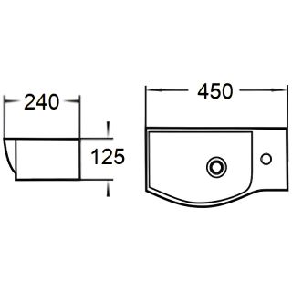 Раковина WeltWasser Aisbach 7945 GL-WT R 45 10000008691 Белая глянцевая