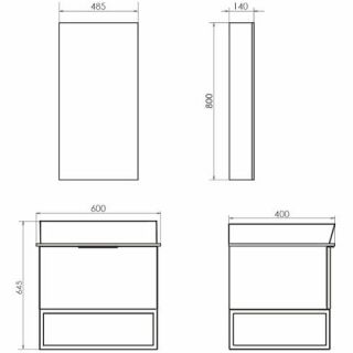 Тумба с раковиной Comforty Порто 00-00011395 60 см Дуб дымчатый