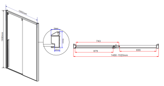 Душевая дверь Vincea Lugano VDS-1L150CL-1 150 см