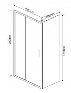 Душевой уголок Vincea Garda VSR-1G1016CL 160x100 см