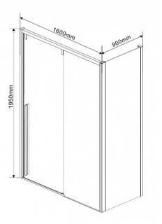 Душевой уголок Vincea Lugano VSR-1L9016CL-1 160 x 90 см
