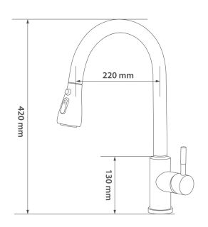 Смеситель для кухни ESKO Kitchen TSS 519 хром