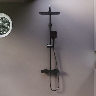 Душевая стойка Damixa Gala 953800300 с термостатом Черная матовая