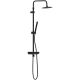 Душевая стойка Damixa Scandinavian Pure 936760300 с термостатом Черная матовая