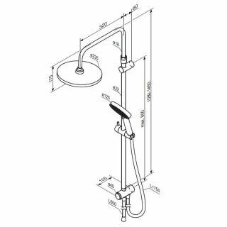 Душевая стойка Damixa Apollo 947000000 Хром