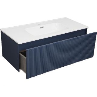 Тумба под раковину La Fenice Terra  FNC-01-TER-BG-100 синяя матовая 100 см