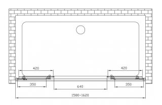 Душевая дверь Vincea Alpha VDS-3AL2160CL 160 см