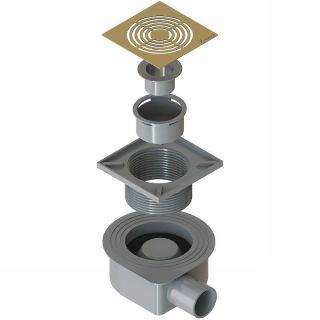 Душевой трап Boheme Smart Design 984-15-MG 15см золото матовое