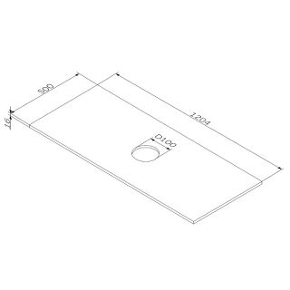 Столешница под раковину AM.PM Func 120 M8FST1201WG Белая глянцевая